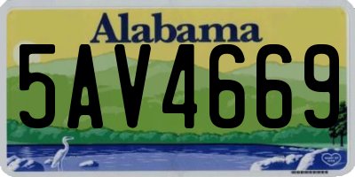 AL license plate 5AV4669