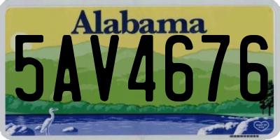 AL license plate 5AV4676
