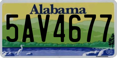 AL license plate 5AV4677