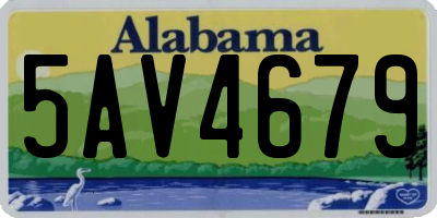 AL license plate 5AV4679