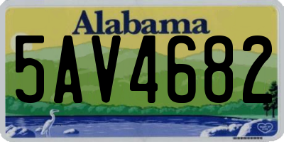 AL license plate 5AV4682