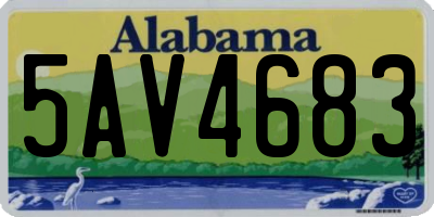 AL license plate 5AV4683