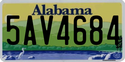 AL license plate 5AV4684