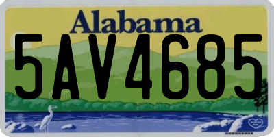 AL license plate 5AV4685