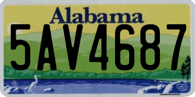 AL license plate 5AV4687