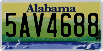 AL license plate 5AV4688