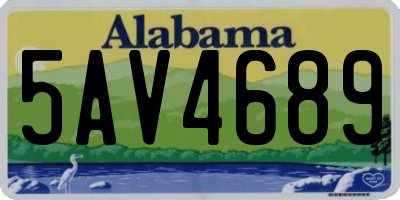 AL license plate 5AV4689