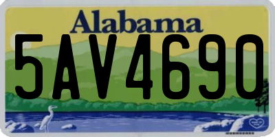 AL license plate 5AV4690