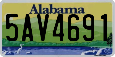 AL license plate 5AV4691