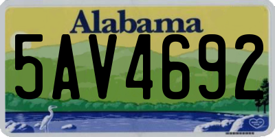 AL license plate 5AV4692