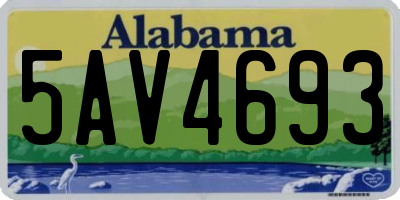 AL license plate 5AV4693