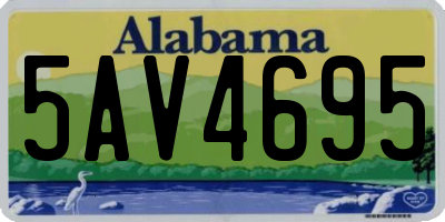 AL license plate 5AV4695