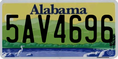 AL license plate 5AV4696
