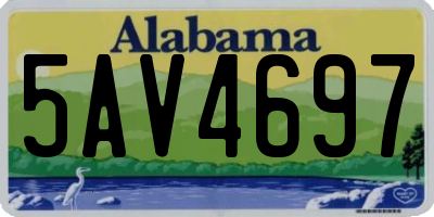 AL license plate 5AV4697