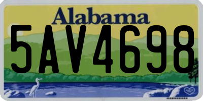 AL license plate 5AV4698