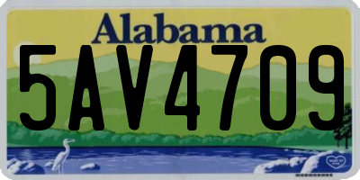 AL license plate 5AV4709