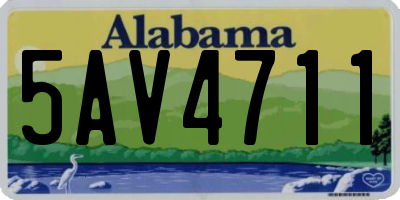 AL license plate 5AV4711