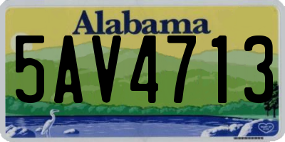 AL license plate 5AV4713