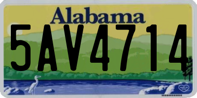 AL license plate 5AV4714