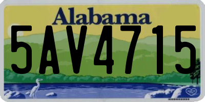 AL license plate 5AV4715