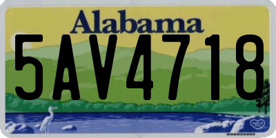AL license plate 5AV4718