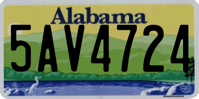 AL license plate 5AV4724
