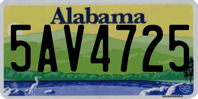 AL license plate 5AV4725