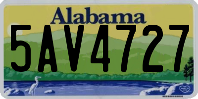 AL license plate 5AV4727