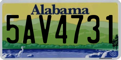 AL license plate 5AV4731