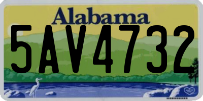 AL license plate 5AV4732