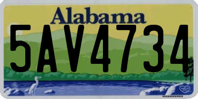 AL license plate 5AV4734