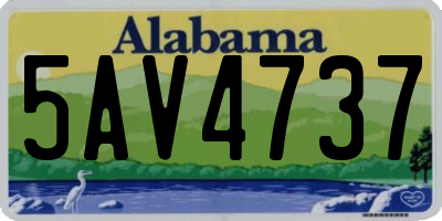 AL license plate 5AV4737