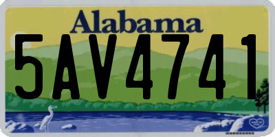 AL license plate 5AV4741