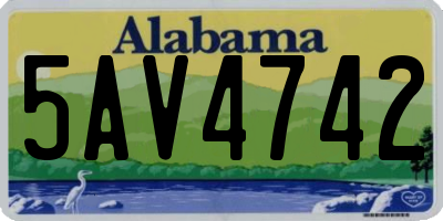 AL license plate 5AV4742