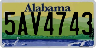 AL license plate 5AV4743
