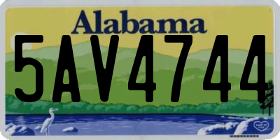 AL license plate 5AV4744