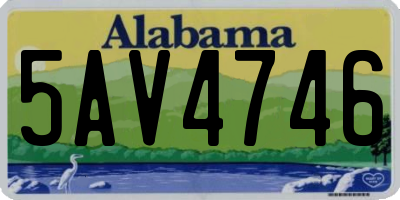 AL license plate 5AV4746