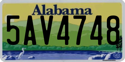 AL license plate 5AV4748