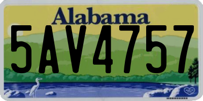 AL license plate 5AV4757