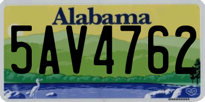 AL license plate 5AV4762