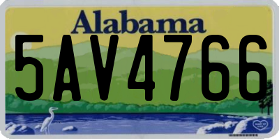 AL license plate 5AV4766