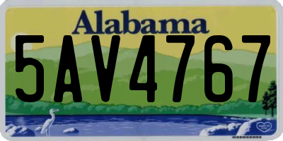 AL license plate 5AV4767