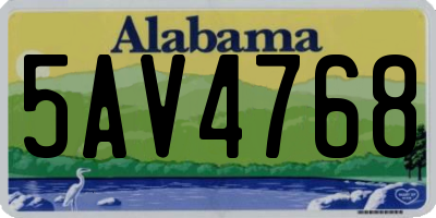 AL license plate 5AV4768