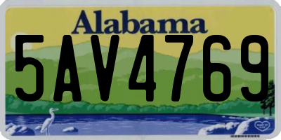 AL license plate 5AV4769