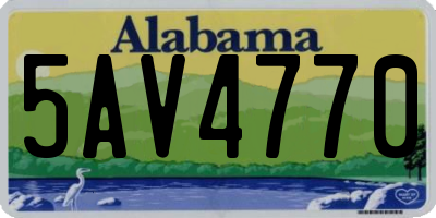AL license plate 5AV4770