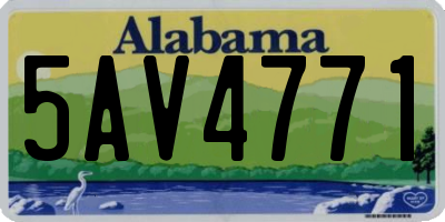 AL license plate 5AV4771