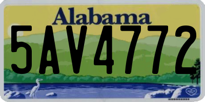 AL license plate 5AV4772