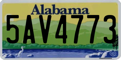 AL license plate 5AV4773
