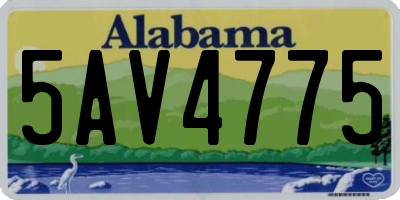 AL license plate 5AV4775