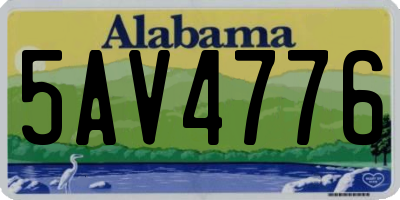 AL license plate 5AV4776